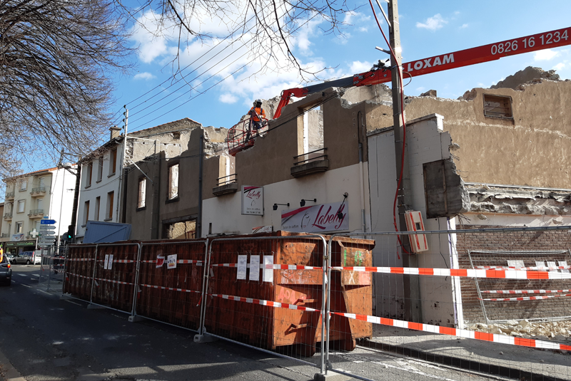 Déconstruction place République Cournon