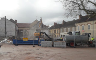 Revitalisation centre-bourg St Gérand le Puy pendant travaux