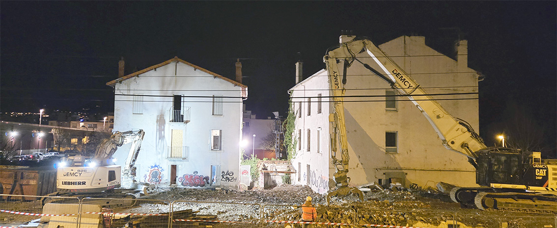 Travaux de proto-aménagement par l'EPF Auvergne pour le projet d'opération d'aménagement de la ZAC Saint-Jacques à Clermont-Ferrand