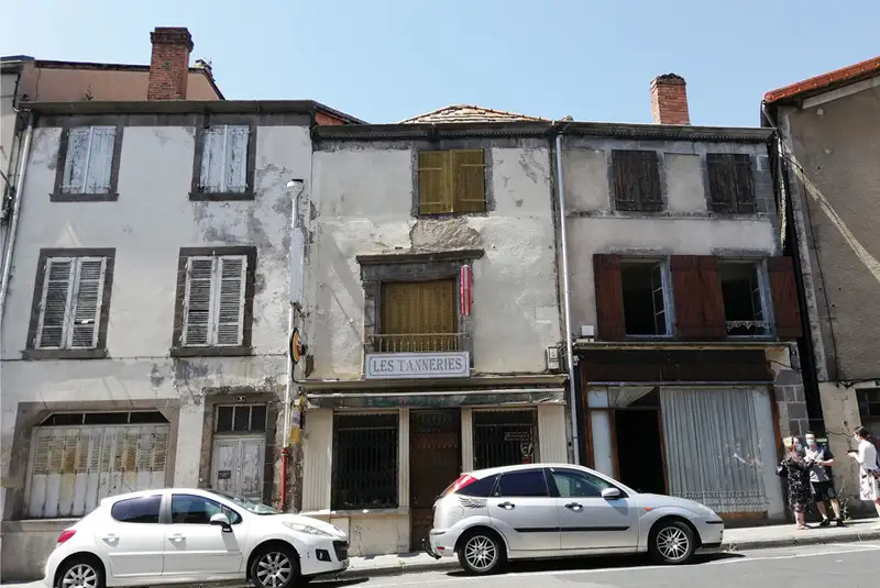Illustration des bâtis de l'îlot dégradé Beaudet-Lafarge à Maringues (63)