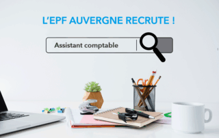 Visuel illustrant l'offre de recrutement de l'EPF Auvergne au poste de Assistant comptable